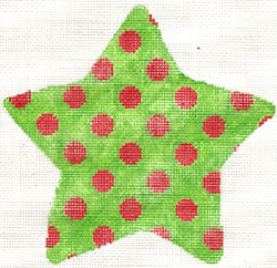 Red on Green Polka Dots