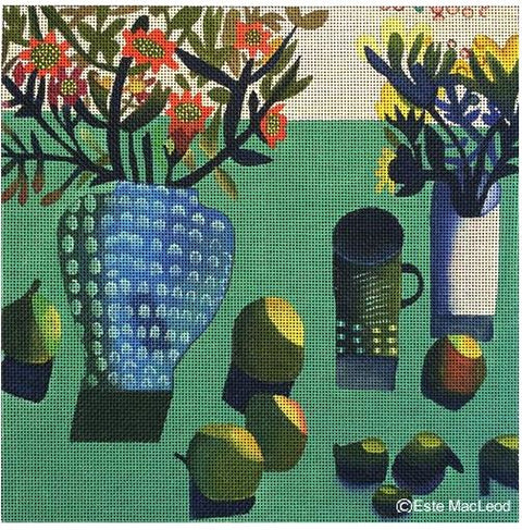 Blue Vase and Figs