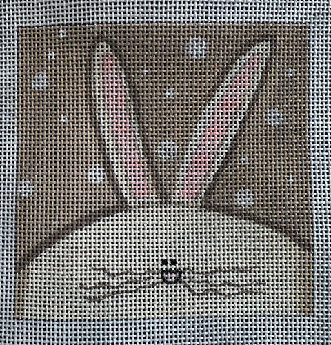 Bunny/Carrot Button (Ditto Needlepoint Works)