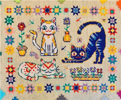 Quilted Cats (Flossy Fox Shop)