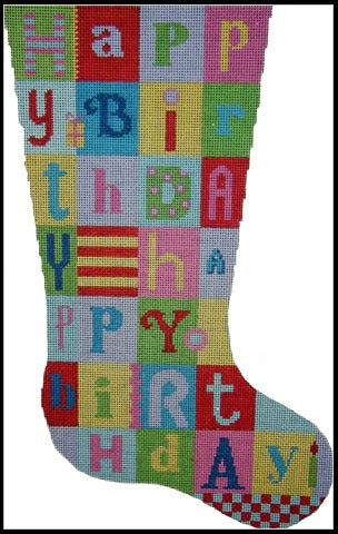 Happy Birthday Quilt Stocking