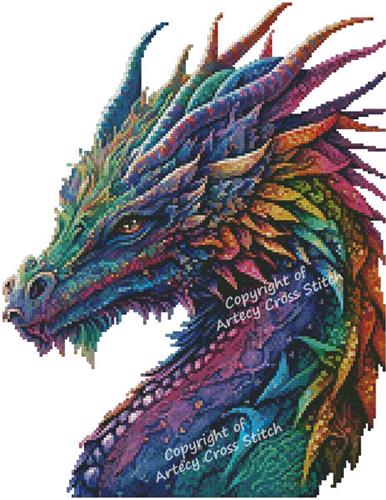 Rainbow Dragon/Mini - No Background (Artecy)
