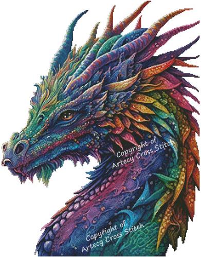 Rainbow Dragon - No Background (Artecy)