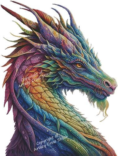 Rainbow Dragon 2/Large - No Background (Artecy)