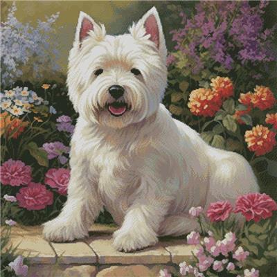 West Highland Terrier in a Garden (Artecy)