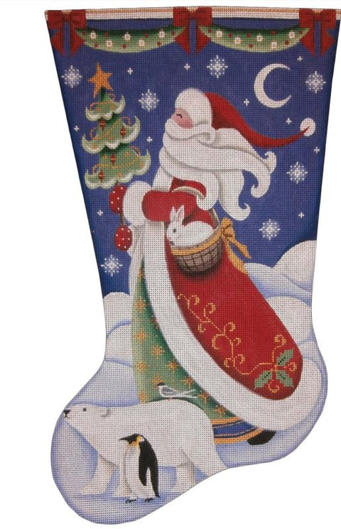 Polar Santa Stocking