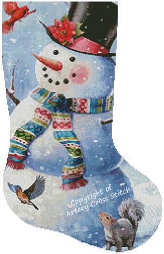 Snowman and Friends Stocking/Right (Artecy)