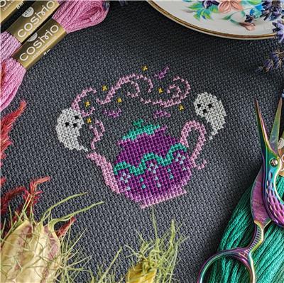 Haunted Teapot (StitchSprout)