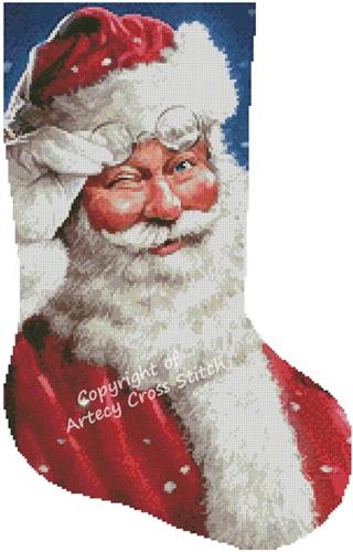 Santa Wink Stocking/Right (Artecy)
