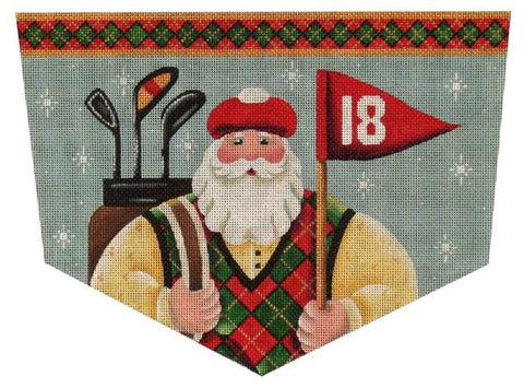 Golfing Santa Cuff - 18ct