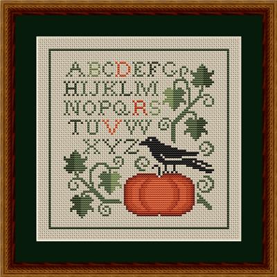 Autumn Crow and Pumpkin (Happiness is HeartMade)