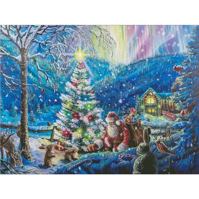 Christmas Scene Santa And Animals (Charting Creations)