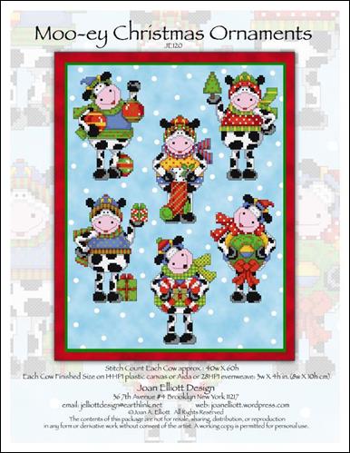 Moo-ey Christmas Ornaments (Joan Elliott)