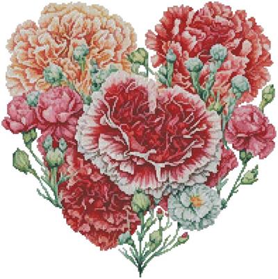 Carnations Heart/Mini (Artecy)