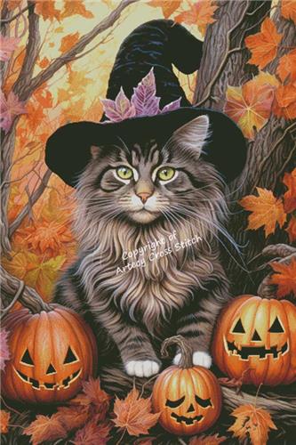 Halloween Siberian Cat/Large (Artecy)