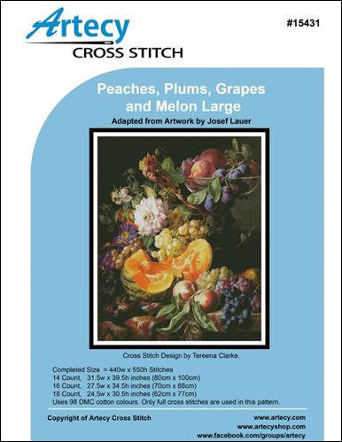 Peaches, Plums, Grapes and Melon/Large (Artecy)