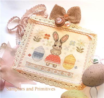 Easter Bunny Girl (Samplers and Primitives)
