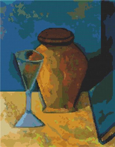 Pot, Glass and Book (Art of Stitch)