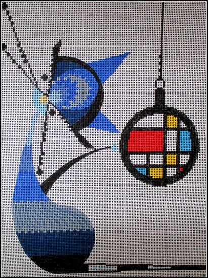 Mondrian Christmas Cat