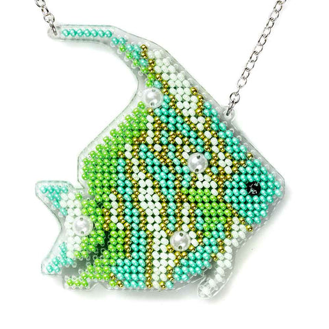 Bead Embroidery Kit - Turquoise Fish (Wonderland Crafts)