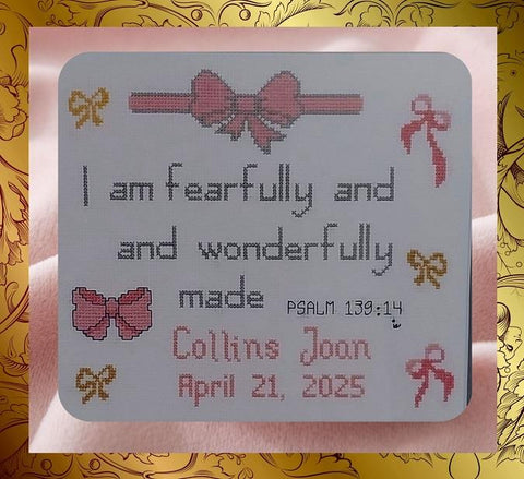 Baby Birth Announcement with Bows (Iris Originals)