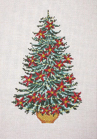 Poinsettia Garland Christmas Tree