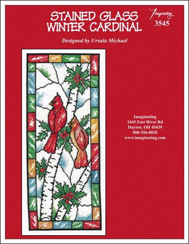 Stained Glass Winter Cardinal (Ursula Michael)