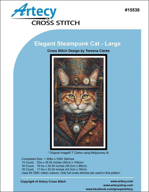 Elegant Steampunk Cat/Large (Artecy)