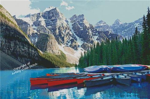 Boats on Moraine Lake, Canada/Large (Artecy)