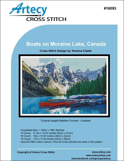 Boats on Moraine Lake, Canada (Artecy)