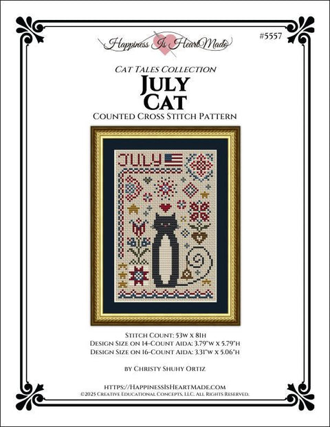 Cat Tales Collection - July Cat (Happiness is HeartMade)