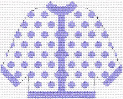Lilac Polka Dot Cardigan (Silver Needle)