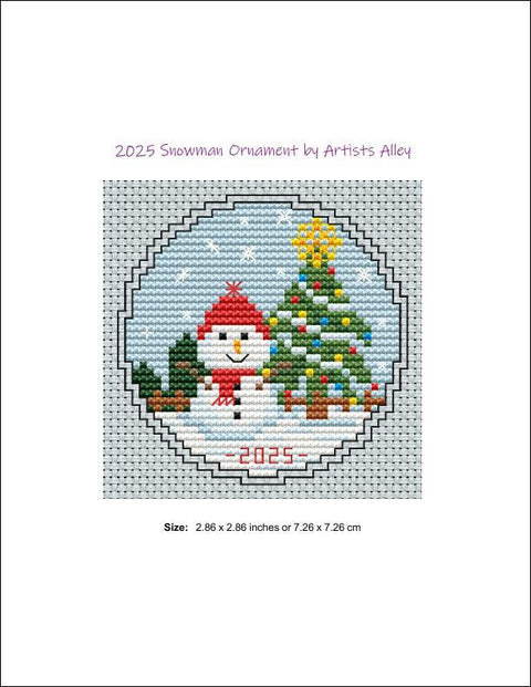 2025 Snowman Ornament (Artists Alley)