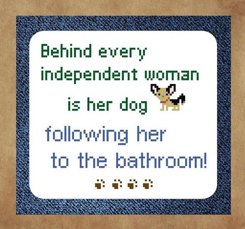 Independent Woman & Dog (Iris Originals)