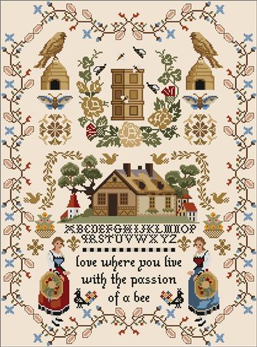 Passion of a Bee Sampler (Twin Peak Primitives)