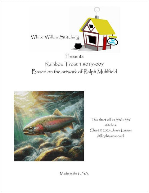 Rainbow Trout (White Willow Stitching)