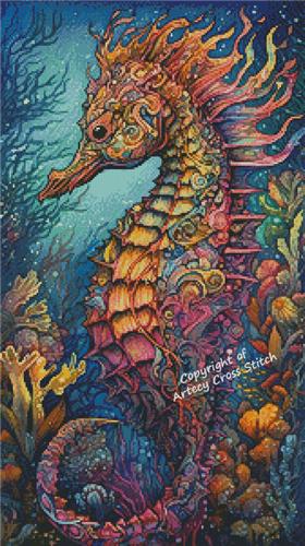 Colourful Abstract Seahorse (Artecy)