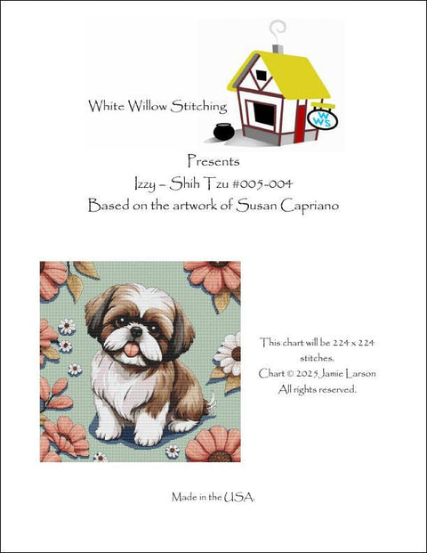 Izzy - Shih Tzu (White Willow Stitching)