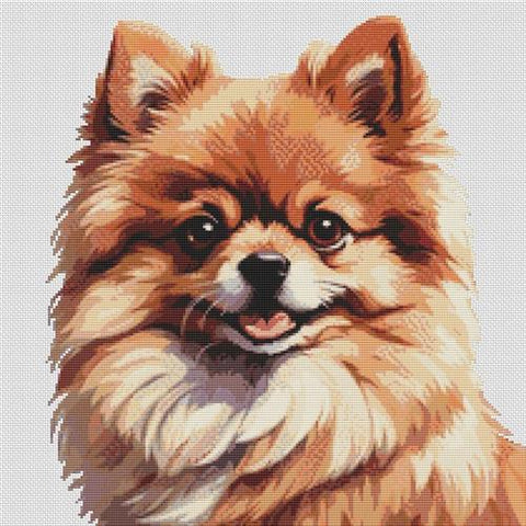 Fiona - Pomeranian (White Willow Stitching)