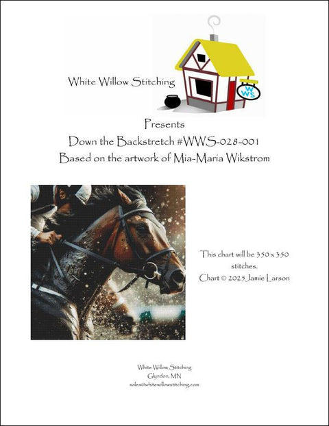 Down the Backstretch (White Willow Stitching)