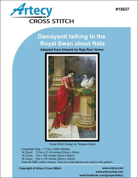 Damayanti talking to the Royal Swan about Nala (Artecy)
