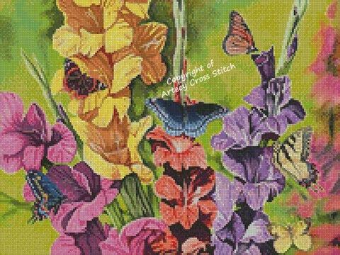 Butterflies and Gladiolas/Mini (Artecy)
