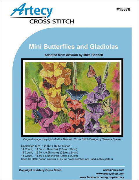 Butterflies and Gladiolas/Mini (Artecy)