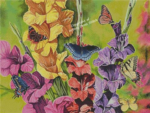 Butterflies and Gladiolas (Artecy)