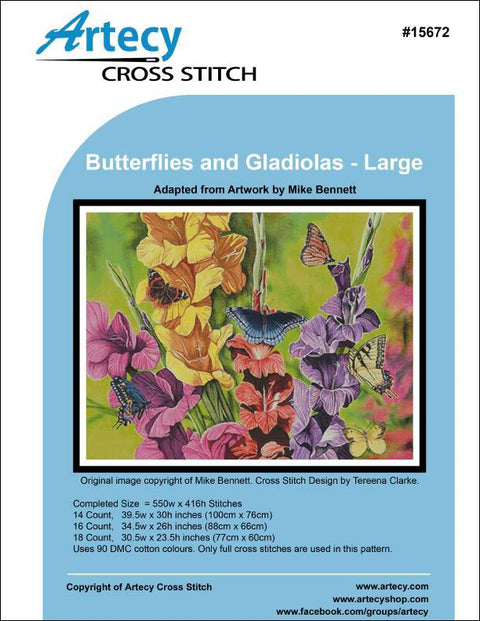 Butterflies and Gladiolas/Large (Artecy)