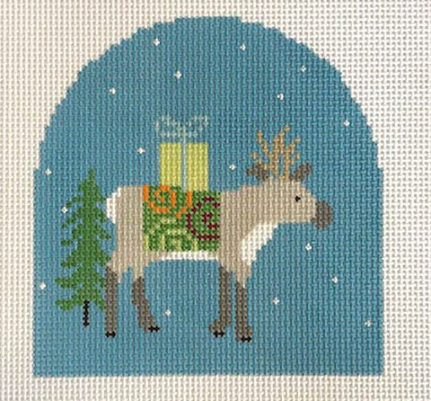 Reindeer with Swirl Blanket