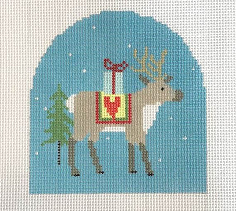 Reindeer with Heart Blanket