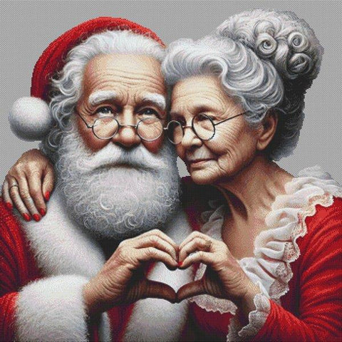 Mr. and Mrs. Claus (White Willow Stitching)