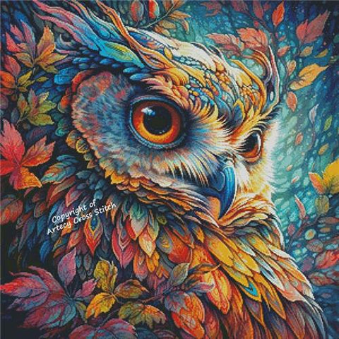 Colourful Abstract Owl (Artecy)