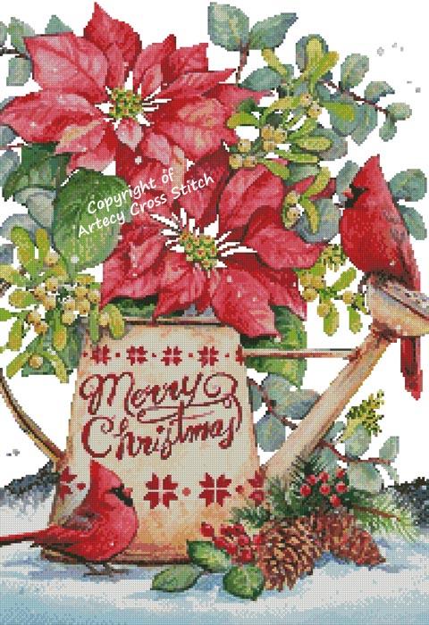 Christmas Watering Can - No Background (Artecy)